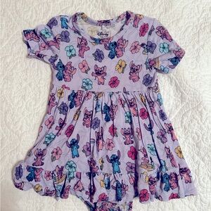 6-12 Month Posh Peanut Bamboo Lilo & Stitch Angel Bodysuit Twirl Dress